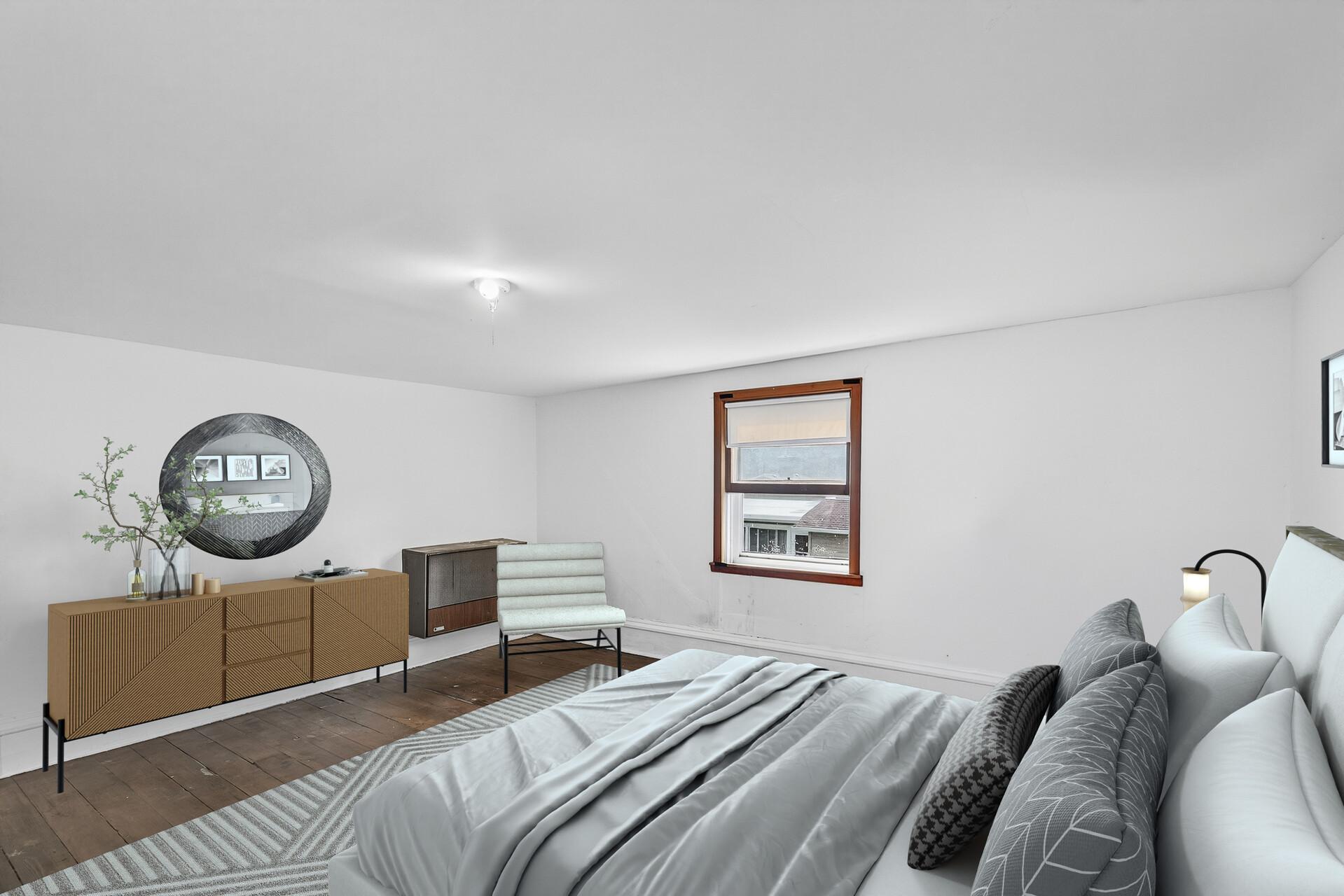 Bedroom virtually staged