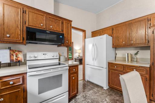 The kitchen also connects to the formal dining room.