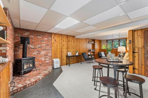 The finished lower level provides even more living space with a comfortable family room.