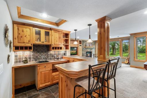 This lower level was made for entertaining friends & family!