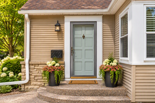 Front Door with Vintage Charm - Virtually Staged Photos