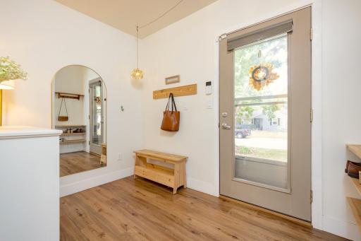Convenient spaces for storage in the foyer