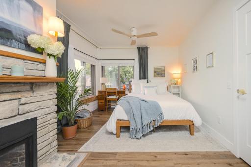 Tons of natural light through the large corner of windows in the primary bedroom