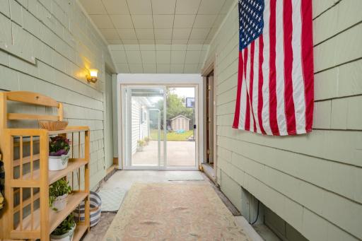 Convenient breezeway between the house and garage