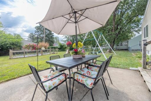 What a wonderful place to relax, overlooking your own private outdoor oasis