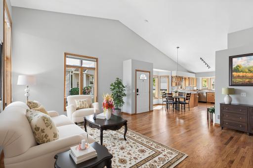 Vaulted ceilings, expansive hardwood floors, oversized windows and updates galore. This home is perfectly maintained, updated and ready for its new owners. Virtually staged.