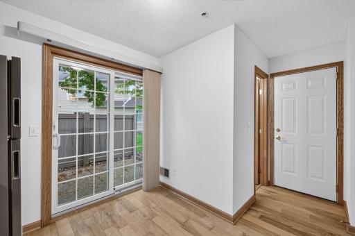 Anderson patio door leads to the private patio.