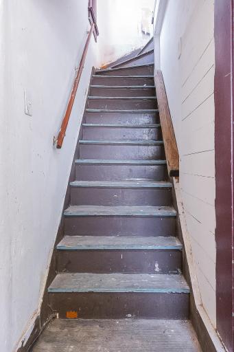 Rear staircase from back door to second unit
