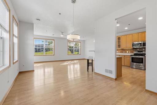 Walk right in to an open floor plan with an abundant of natural lighting both levels.