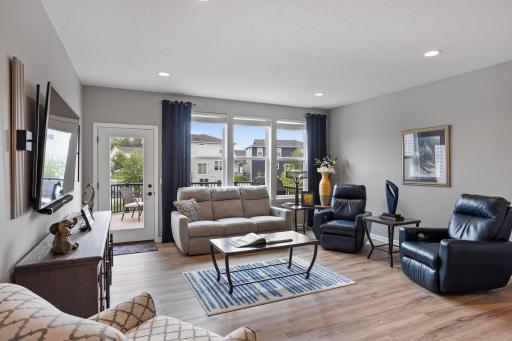 Step outside onto the maintenance free deck from the family room.