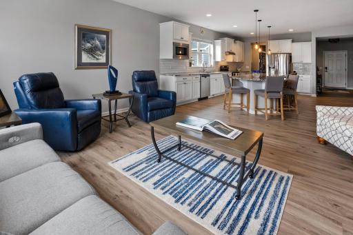 The open plan is great for entertaining.