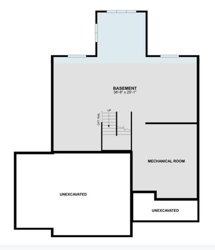 Unfinished Lower Level (Lookout) - Note this home will have a 4-car garage