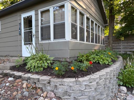 bunkhouse porch and side entry