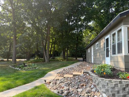bunkhouse garage and back yard