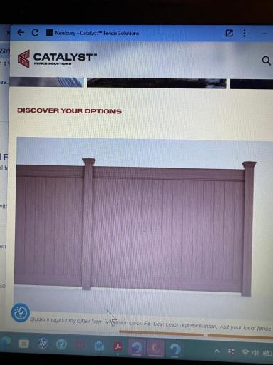 24 lin ft fence to be installed September along east lot line