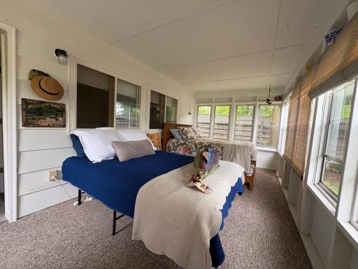 porch sleeping room in bunkhouse