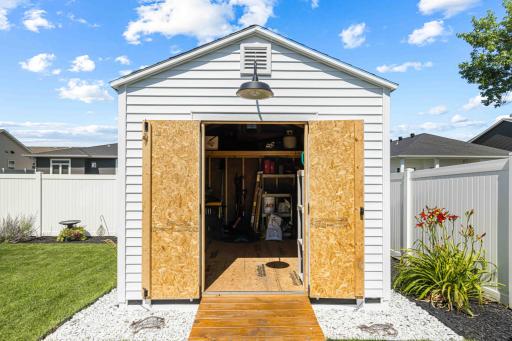 Shed for extra storage!