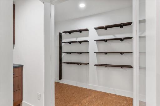 This is such a fun feature of the home for your wine, liquor or prized possessions to be on display and stored safely away