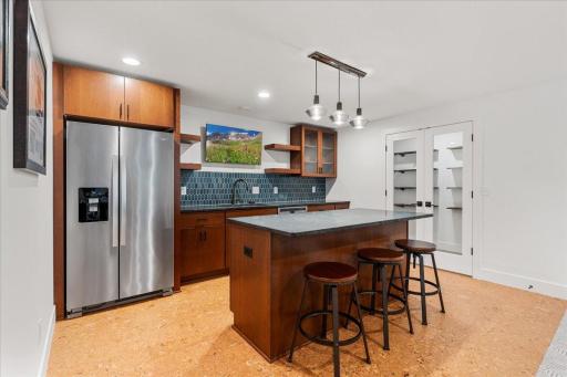 The liquor, wine or prized possession cabinet is stunning