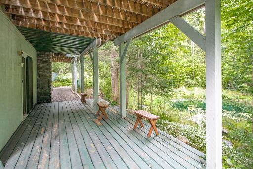 Deck off lower level overlooks the pond!