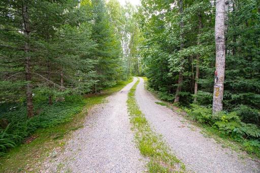 Heading back down the driveway when leaving the property.