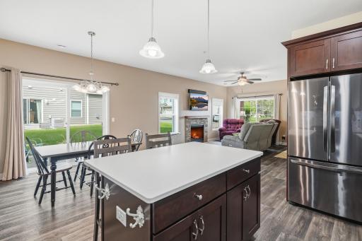 The Beautiful Large Center Island Serves as the Focal Point of the Kitchen