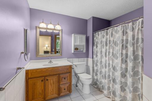 Spacious upper full bathroom