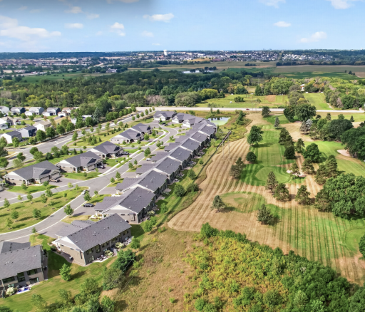 This aerial view says it all; no neighbors looking in, just open green space and pure privacy as far as the eye can see.