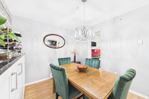 Separate dining room just off the kitchen.
