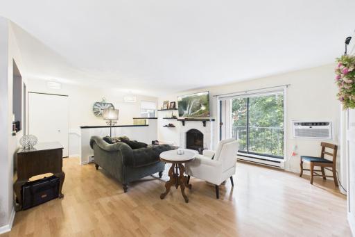 This unit offers open floor plan with lots of natural light.
