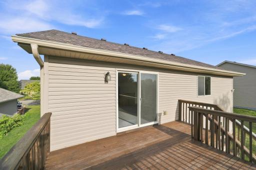 Deck is off living room upper level