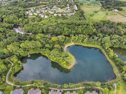 Fishing pond, walking & biking trails