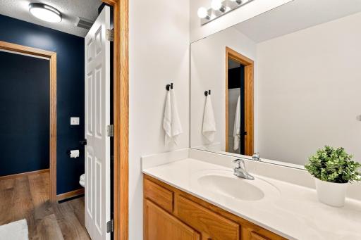 Featured here is the dual-ensuite with split vanity for the secondary bedroom.
