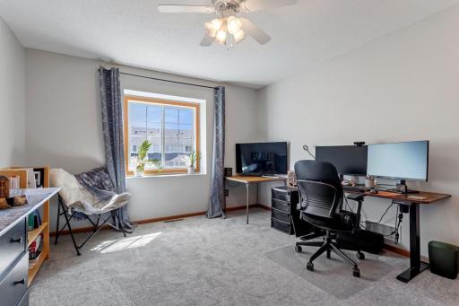 Spacious second bedroom works great as an office as well.