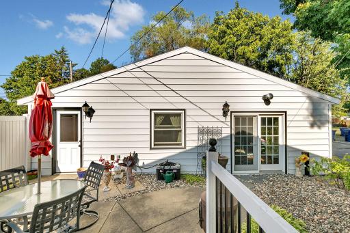 3 Stall garage with access to backyard patio
