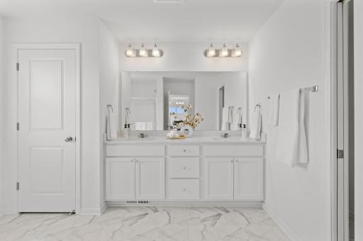 Luxurious master bathroom featuring elegant finishes, a spacious layout, and a serene spa-like atmosphere designed for everyday relaxation.