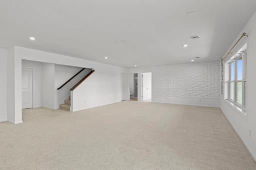 Impressive walkout lower level featuring expansive living space, abundant natural light, and seamless indoor-to-outdoor flowâideal for entertaining, relaxing, or creating a private retreat.
