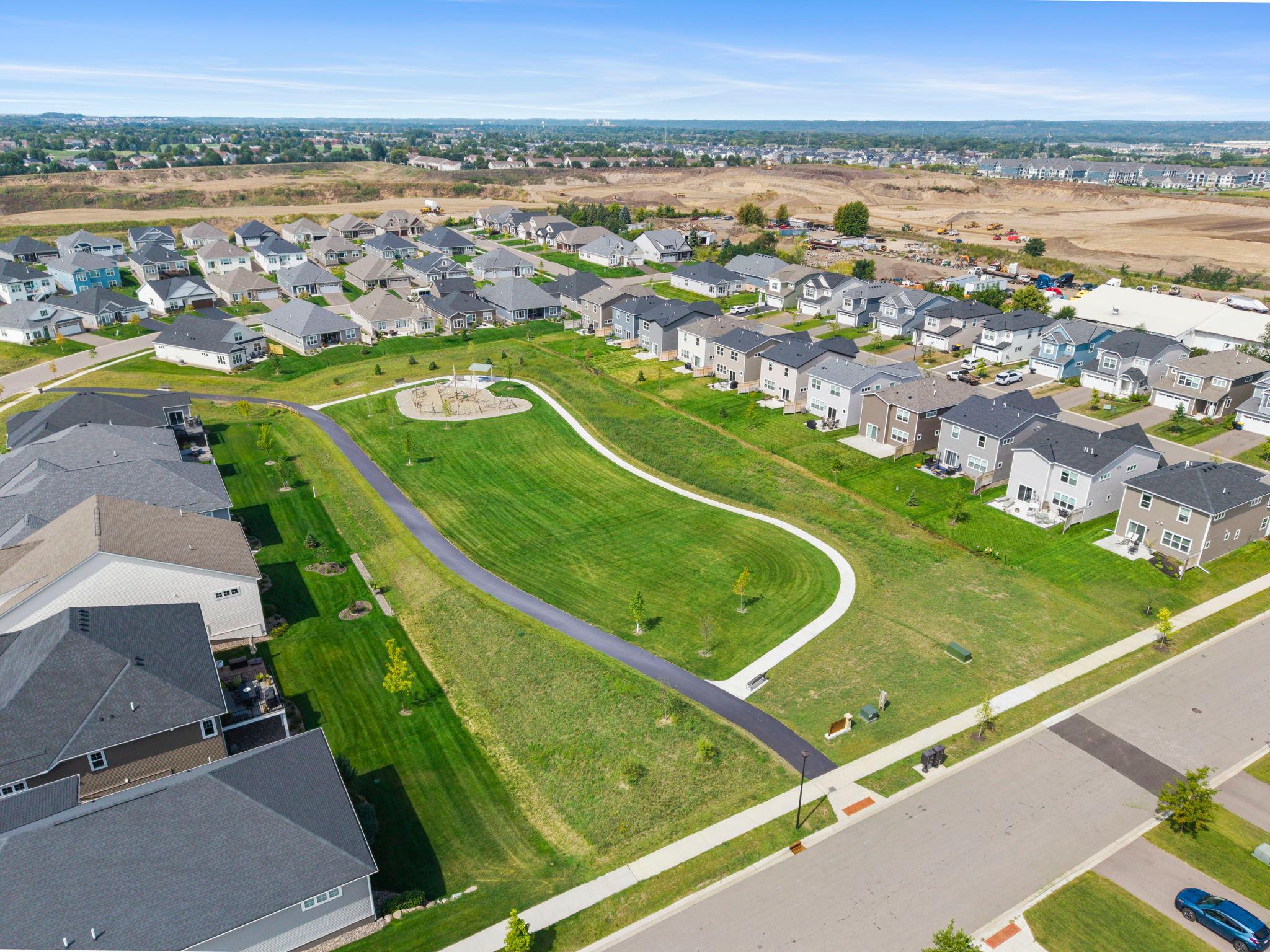 Close to parks, biking and walking trails, sports fields
