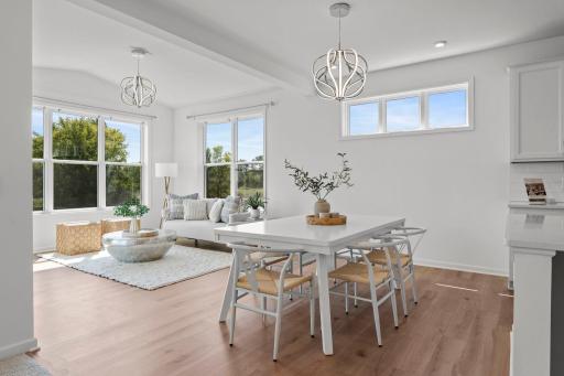 Bright informal dining area perfectly positioned for everyday meals and easy flow from the kitchen.