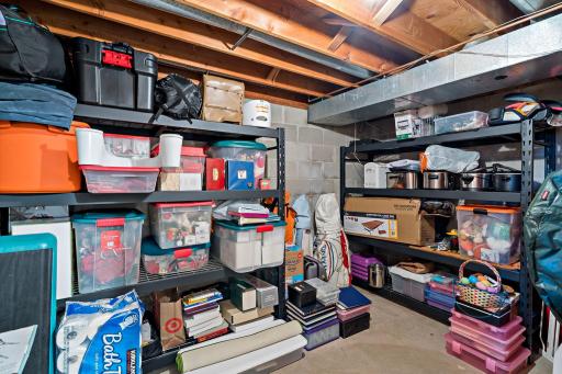 Ample storage room keeps seasonal items and gear neatly organized and out of the way