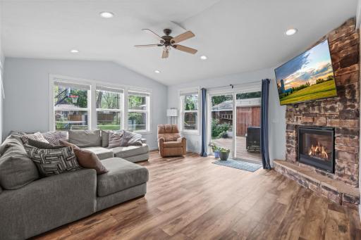 Large family room addition w/gas fireplace!