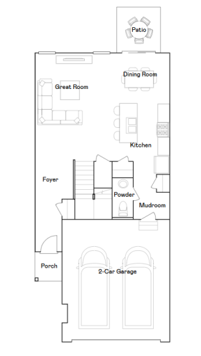 Raleigh main level floorplan.