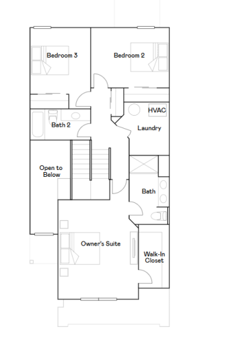 Raleigh upper level floorplan.