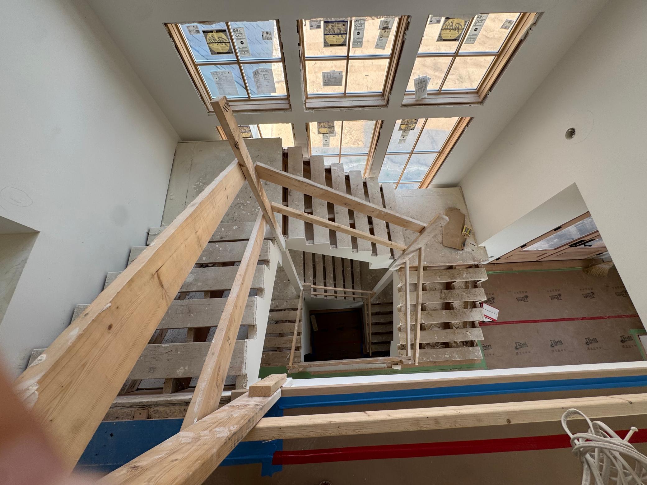 Beautiful staircase in the making