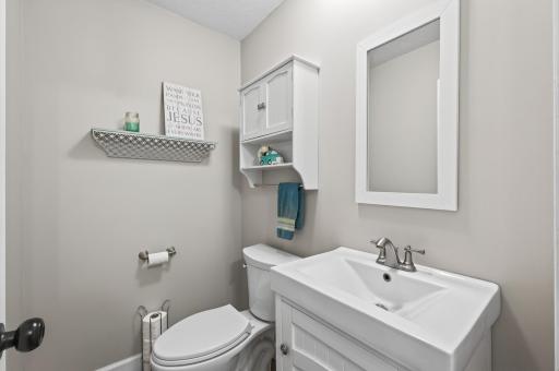 Convenient main level powder room