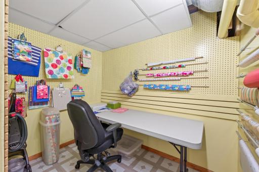 Lower level craft room