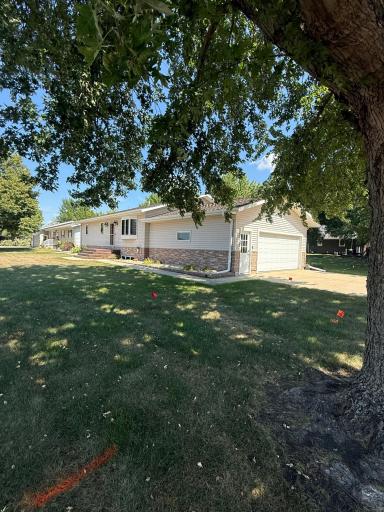 Front/Side view with garage