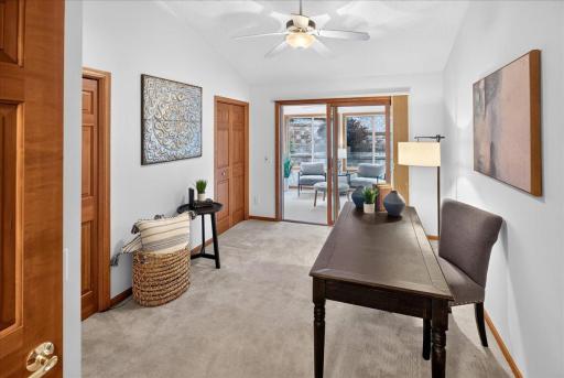 Main level 2nd bedroom is currently used a home office.
