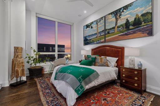 The owner's suite was enhanced with an approximately 11-foot raised ceiling, adding volume and an even greater sense of space.
