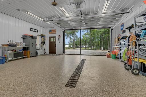 Floor Drain and Bronze Tinted Garage Windows